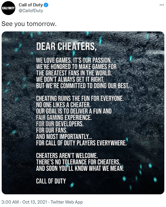 動視警告《決勝時刻》作弊者 新反外掛系統將來有可能到來