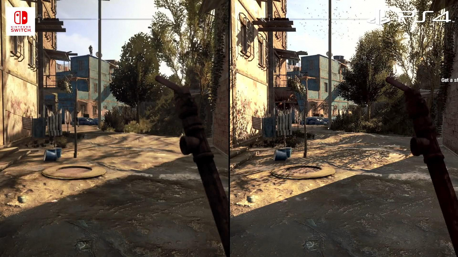 數毛社《垂死之光：白金版》NS和PS4運行對比