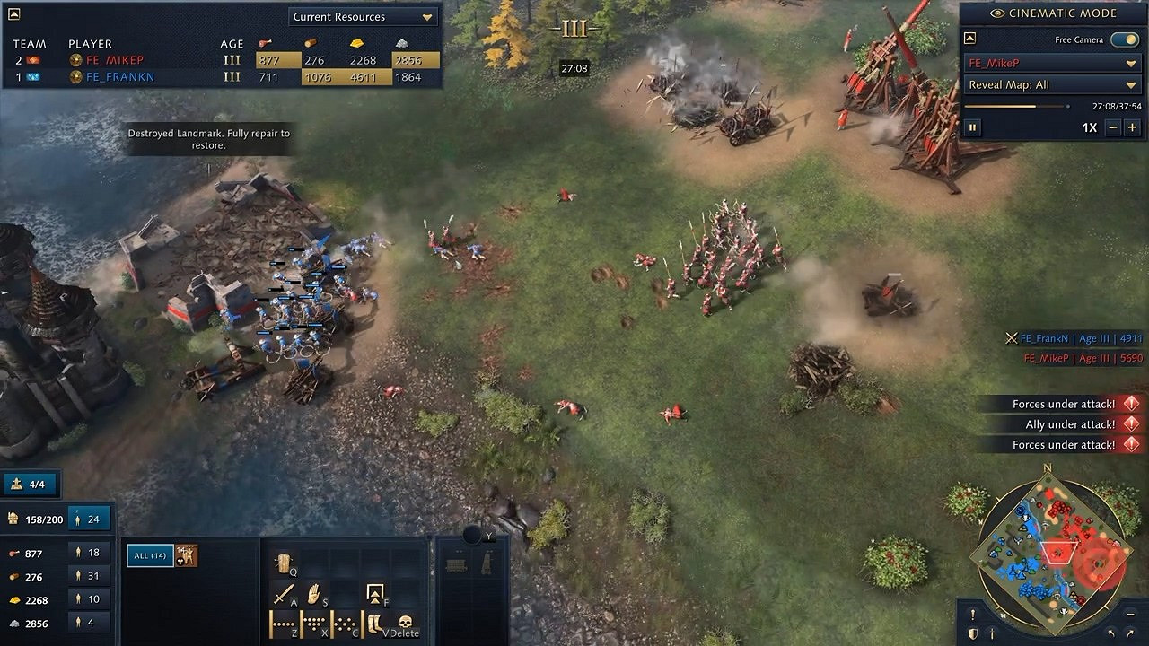 《世紀帝國4》一整局比賽展示:法國 vs 中國 《世紀帝國4》一整局比賽展示:法國 vs 中國