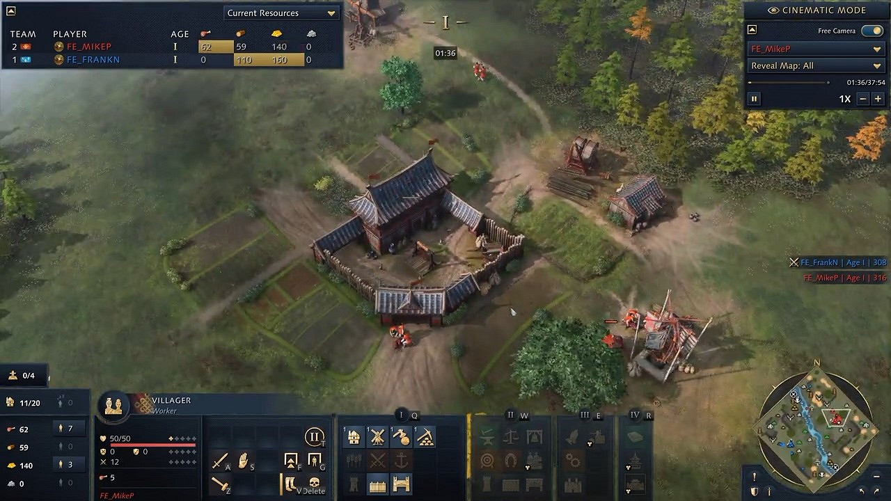 《世紀帝國4》一整局比賽展示:法國 vs 中國 《世紀帝國4》一整局比賽展示:法國 vs 中國