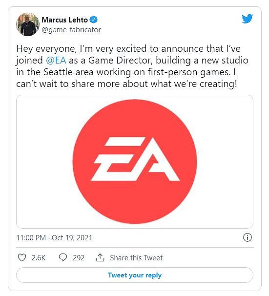 《最後一戰》聯合創造者Marcus加入EA開發FPS