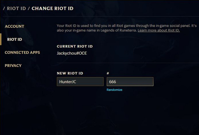 《英雄聯盟手遊》怎麽改ID 改ID教學