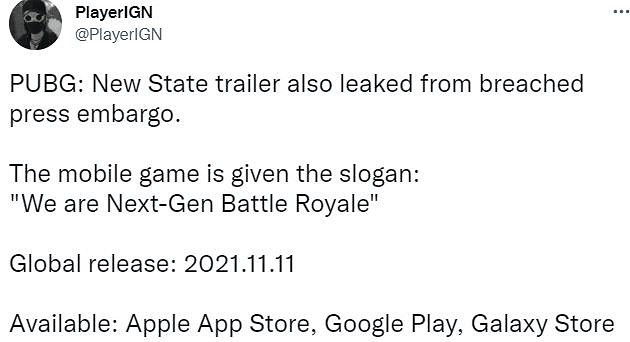 《絕地求生:New State》預告片洩露 11月11日全球上線 《絕地求生:New State》預告片洩露 11月11日全球上線