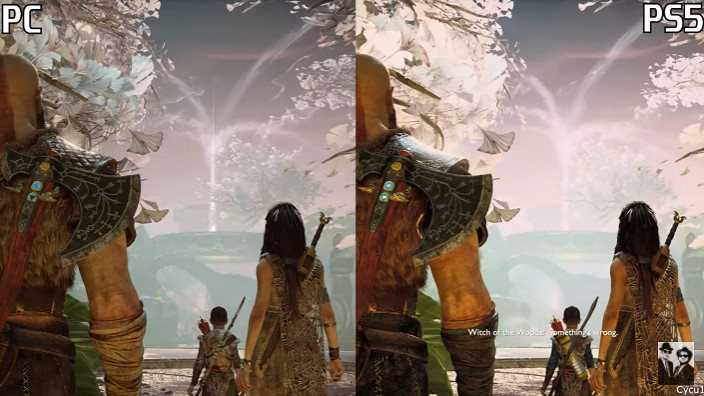 《戰神4》PC版與PS5版畫面對比 差距明顯 《戰神4》PC版與PS5版畫面對比 差距明顯