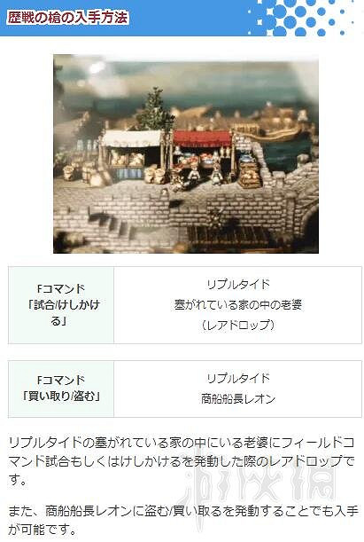 《歧路旅人》曆戰武器獲得方法及全武器防具一覽表