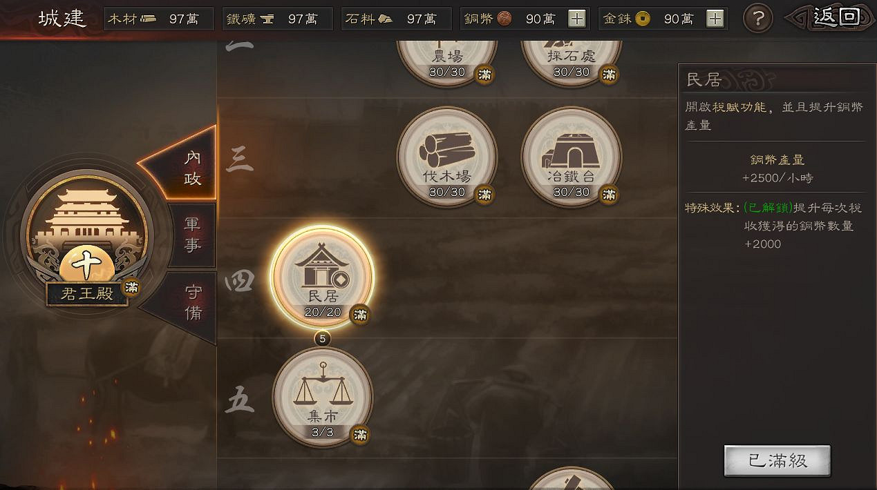 《三國志戰略版》城建內政技巧一覽 全內政建築作用一覽