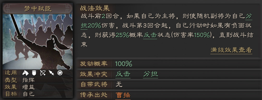 《三國志戰略版》夢中弑臣戰法攻略 S級反擊戰法搭配推薦 《三國志戰略版》夢中弑臣戰法攻略 S級反擊戰法搭配推薦