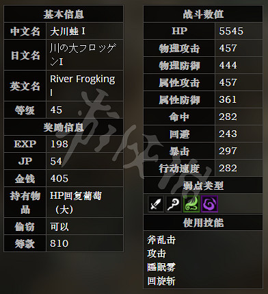 《歧路旅人》北河灘川路全寶箱可獲得物品一覽 北河灘川路全怪物屬性介紹