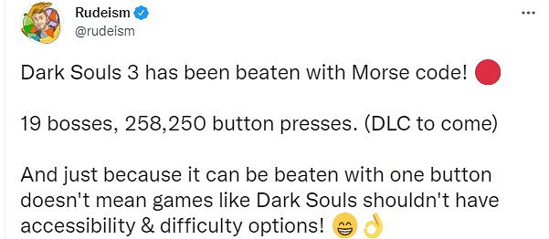 大神用摩斯電碼通關《黑魂3》 奇怪通關方式增加