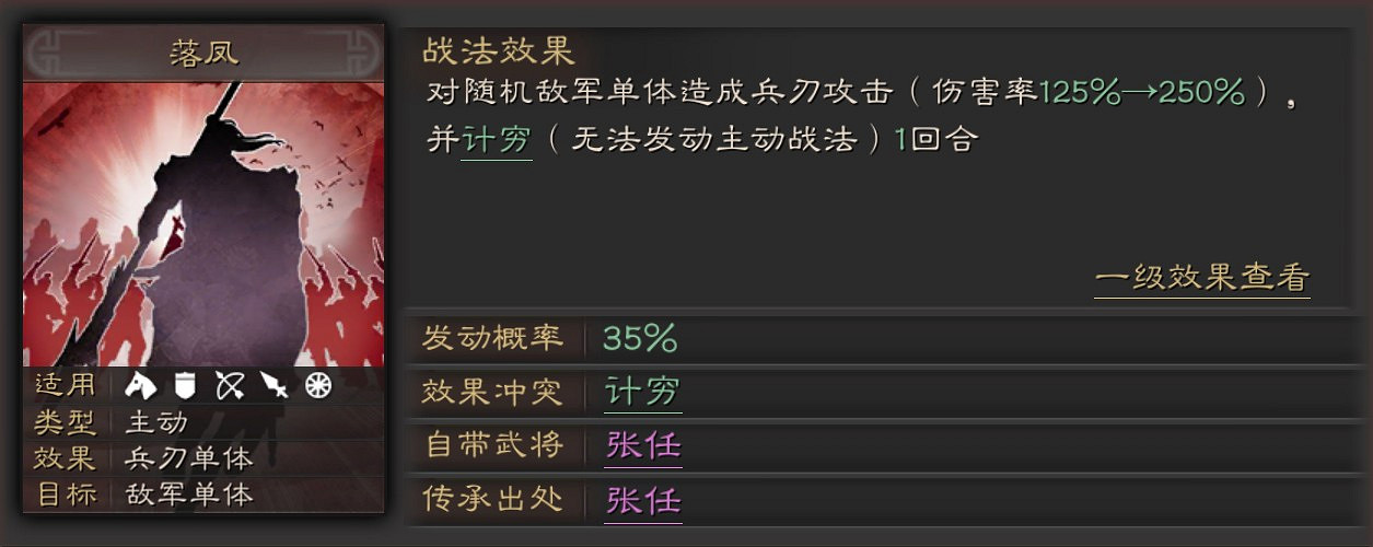 《三國志戰略版》落鳳怎麽樣 A級戰法落鳳簡評 《三國志戰略版》落鳳怎麽樣 A級戰法落鳳簡評