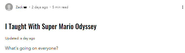 國外教師將《瑪利歐奧德賽》選為教材 主題是不知不自覺學習 國外教師將《瑪利歐奧德賽》選為教材 主題是不知不自覺學習