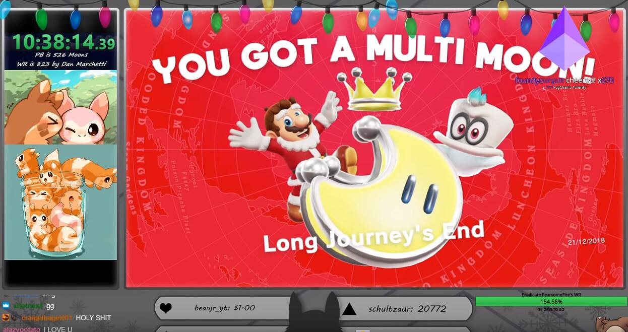 硬核玩家花費11小時無傷摘得《瑪利歐奧德賽》全月亮 硬核玩家花費11小時無傷摘得《瑪利歐奧德賽》全月亮