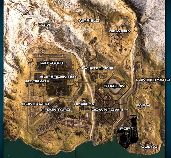 《決勝時刻16大逃殺》地圖分布介紹 高清地圖分享一覽