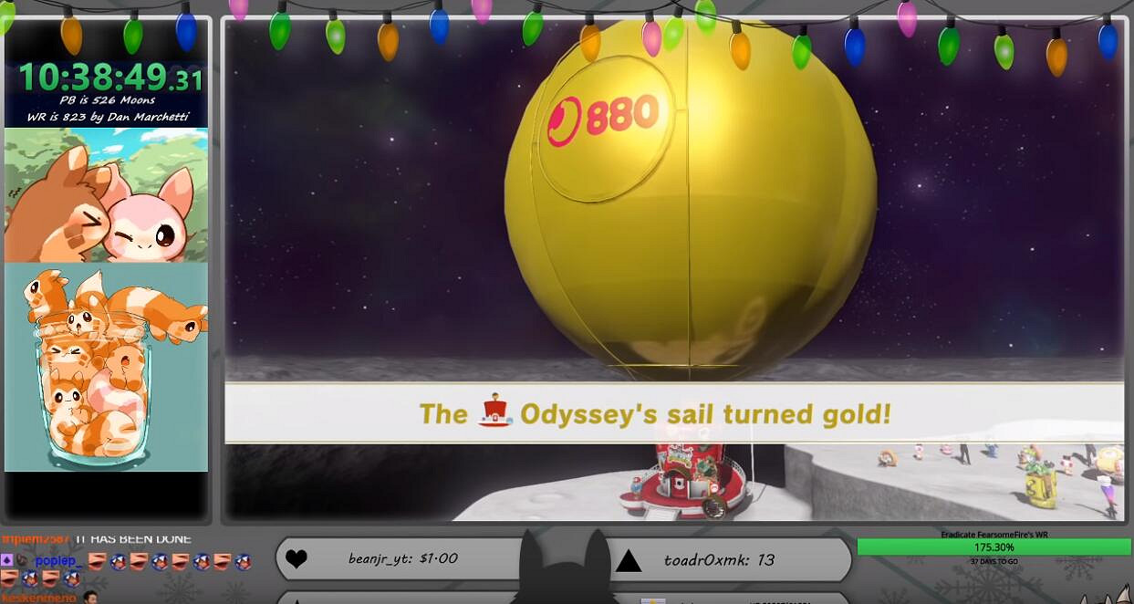 硬核玩家花費11小時無傷摘得《瑪利歐奧德賽》全月亮 硬核玩家花費11小時無傷摘得《瑪利歐奧德賽》全月亮