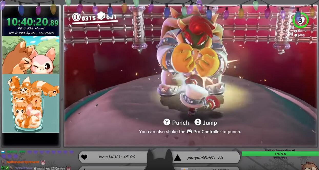 硬核玩家花費11小時無傷摘得《瑪利歐奧德賽》全月亮 硬核玩家花費11小時無傷摘得《瑪利歐奧德賽》全月亮