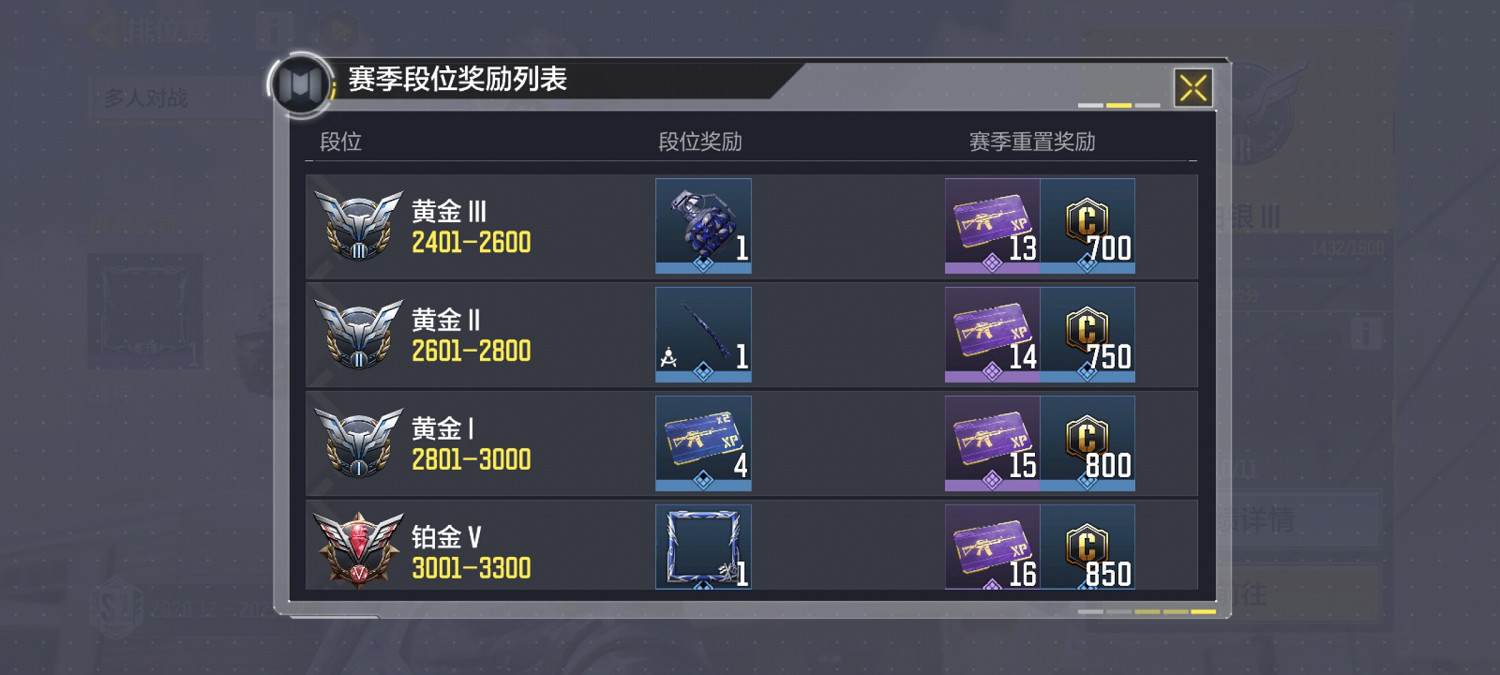 《決勝時刻：Mobile》排位獎勵一覽 中國伺服器S1排位獎勵