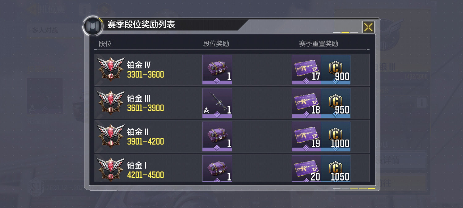 《決勝時刻：Mobile》排位獎勵一覽 中國伺服器S1排位獎勵