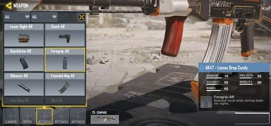 《決勝時刻：Mobile》突擊步槍配件介紹 突擊步槍配件有哪些