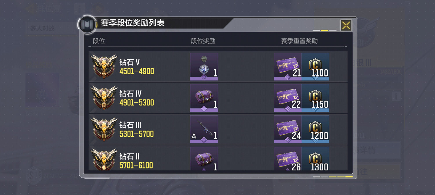 《決勝時刻：Mobile》排位獎勵一覽 中國伺服器S1排位獎勵