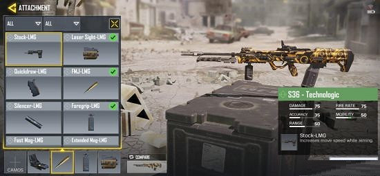 《決勝時刻：Mobile》輕機槍配件介紹 輕機槍配件有哪些