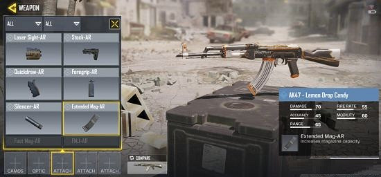 《決勝時刻：Mobile》突擊步槍配件介紹 突擊步槍配件有哪些