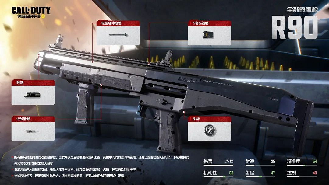 《決勝時刻：Mobile》r90怎麽樣 r90霰彈槍原型介紹
