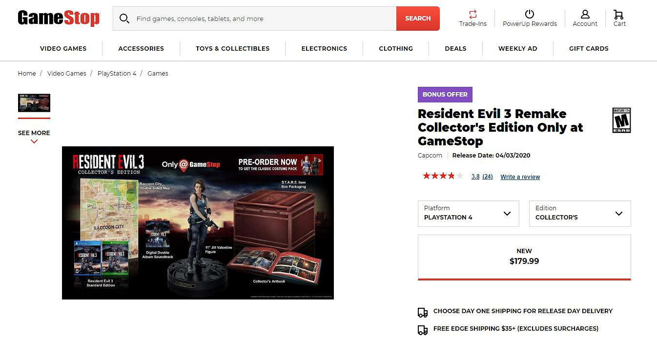 《惡靈古堡3重製版》限定收藏版多少錢?收藏版包含內容介紹 《惡靈古堡3重製版》限定收藏版多少錢?收藏版包含內容介紹