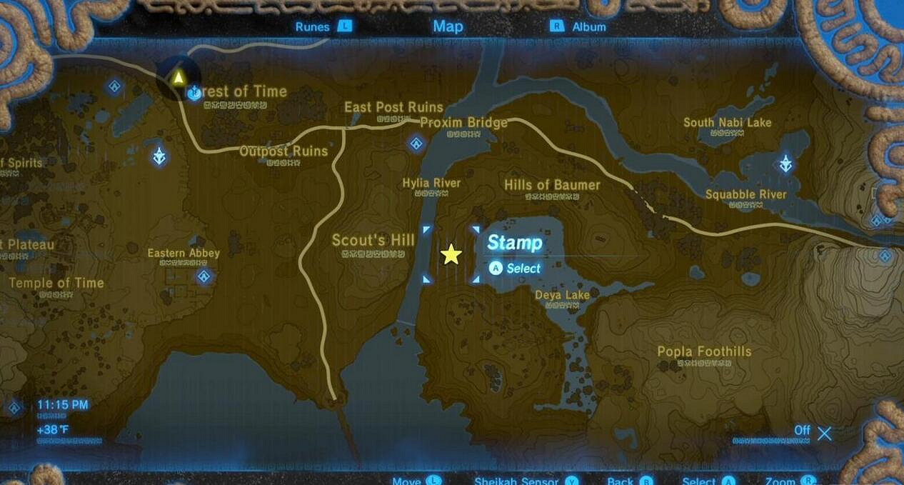 《塞爾達傳說：曠野之息》全回憶地點位置圖及實景圖分享