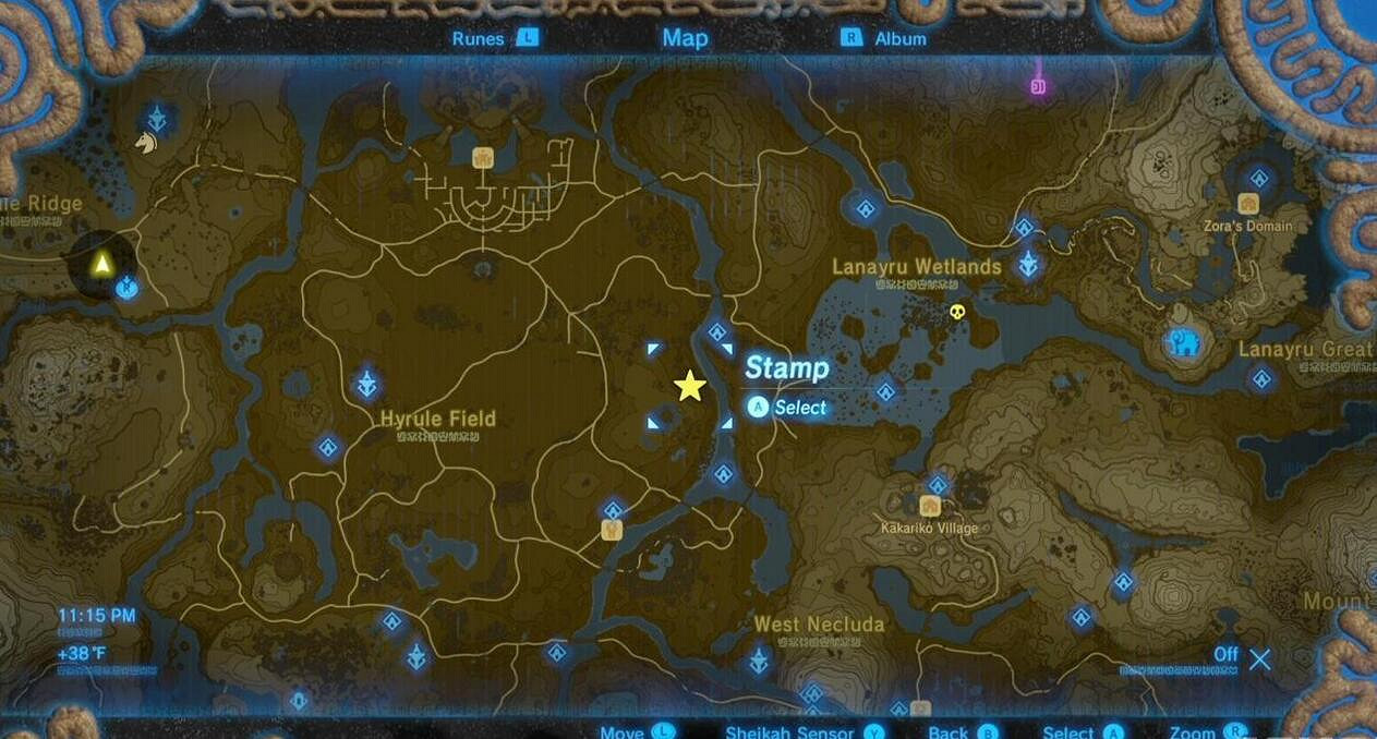 《塞爾達傳說：曠野之息》全回憶地點位置圖及實景圖分享