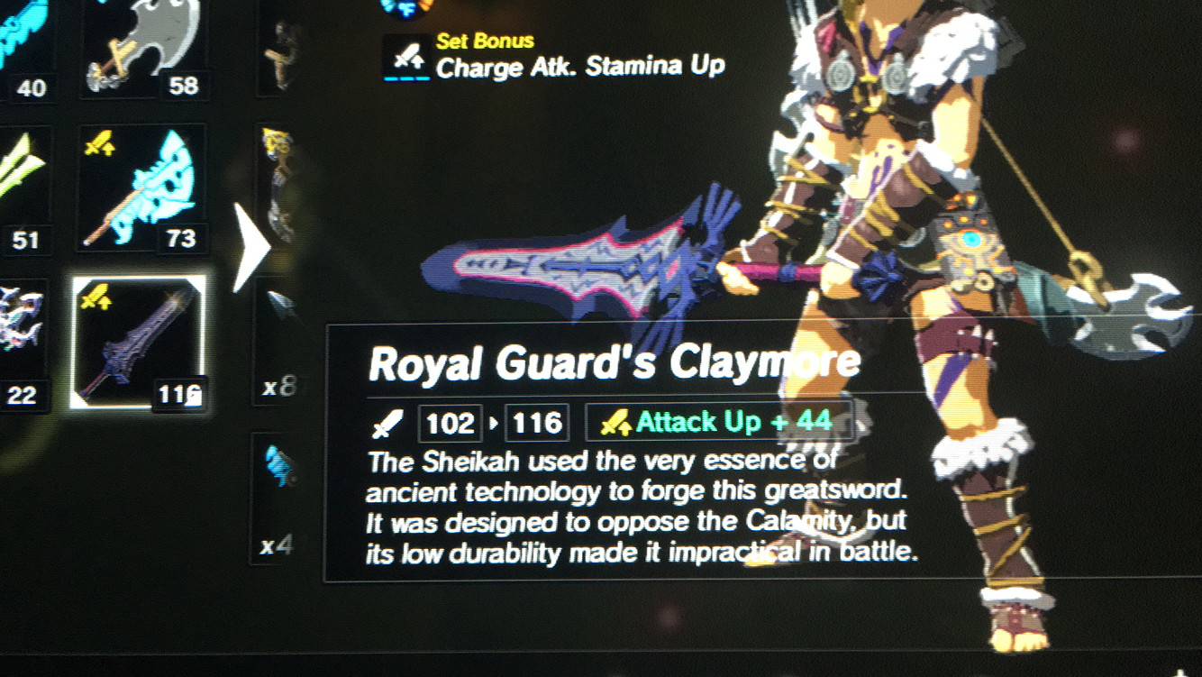 《塞爾達傳說：曠野之息》古代大核心+皇家守衛大劍速刷攻略