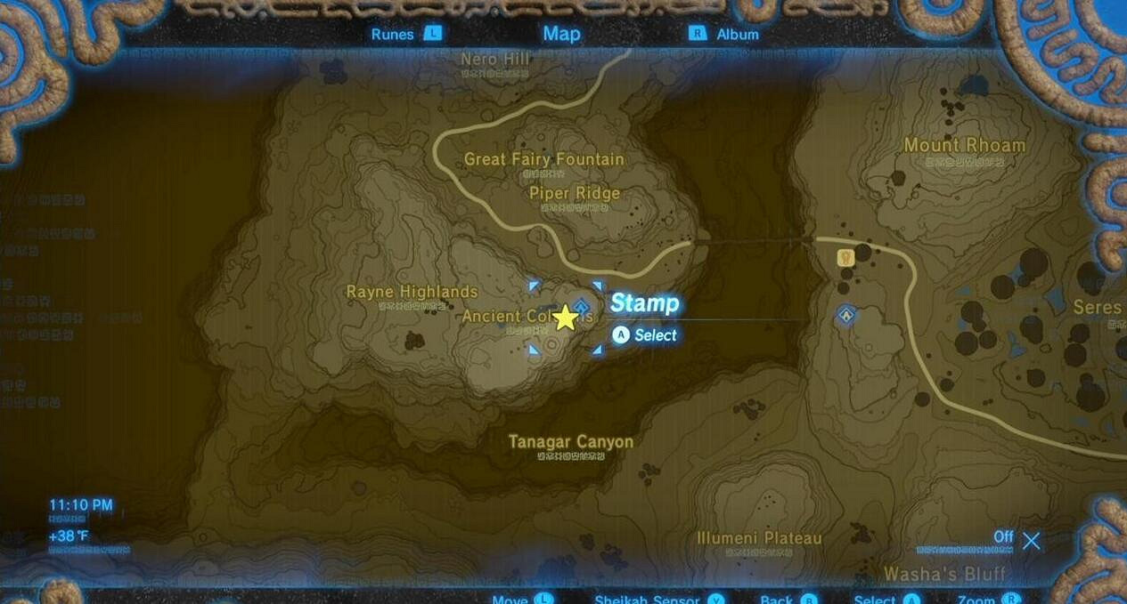 《塞爾達傳說：曠野之息》全回憶地點位置圖及實景圖分享