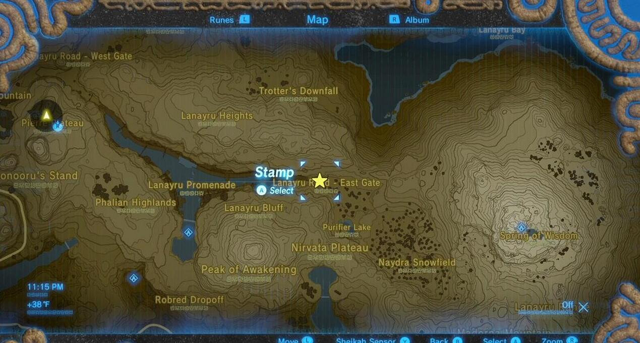 《塞爾達傳說：曠野之息》全回憶地點位置圖及實景圖分享