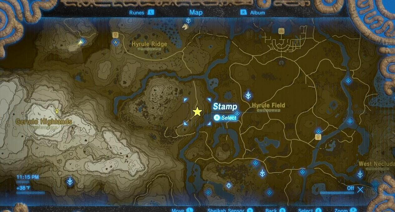 《塞爾達傳說：曠野之息》全回憶地點位置圖及實景圖分享