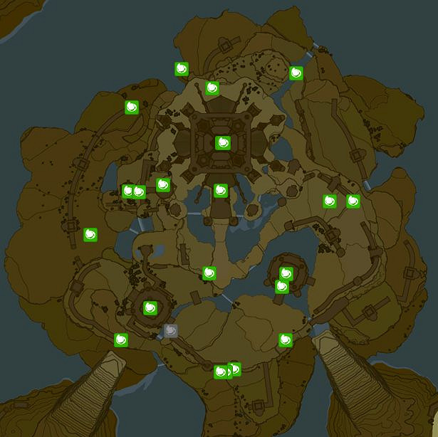 《塞爾達傳說：曠野之息》城堡全二十三個呀哈哈分布位置