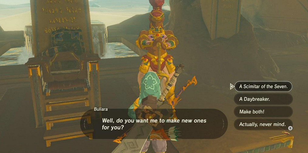 《塞爾達傳說：曠野之息》英傑武器的修復辦法匯總