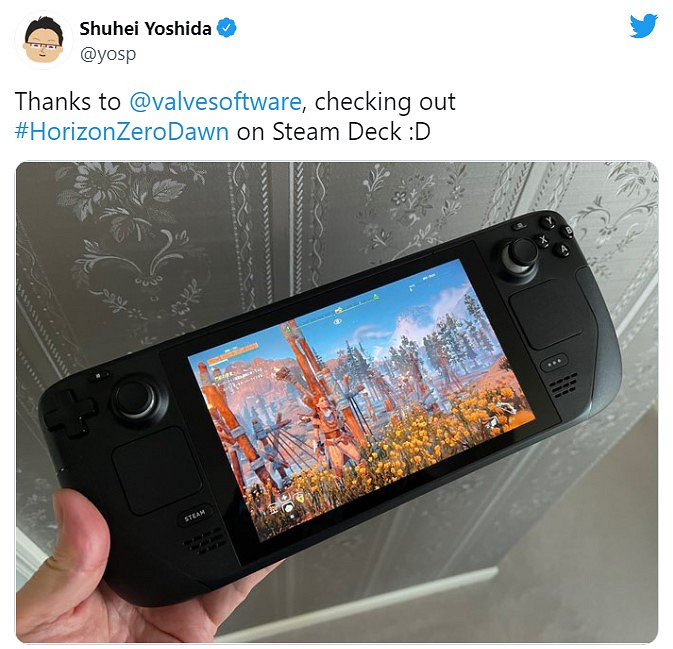 前索尼互娛CEO曬Steam Deck玩《地平線:期待黎明》 前索尼互娛CEO曬Steam Deck玩《地平線:期待黎明》