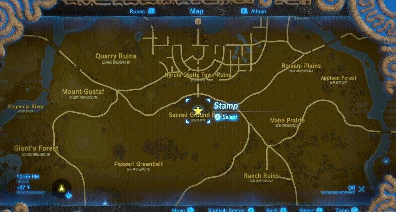 《塞爾達傳說：曠野之息》全回憶地點位置圖及實景圖分享