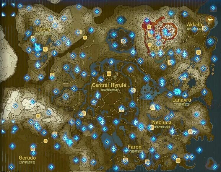 《塞爾達傳說：曠野之息》全神廟位置地圖詳解