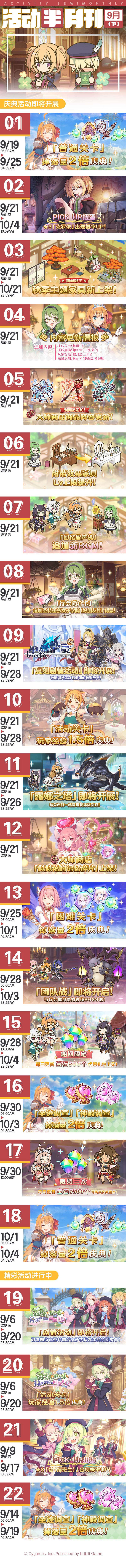 《公主連結》活動半月刊九月下 大師幣上新華哥卡池 《公主連結》活動半月刊九月下 大師幣上新華哥卡池