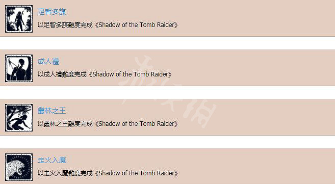 《古墓奇兵暗影》白金獎杯怎麽達成 白金攻略圖文詳解