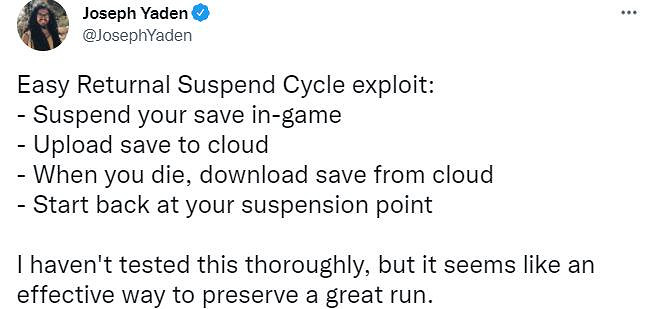 玩家發現《死亡回歸》新功能漏洞 可以保存遊戲進度 玩家發現《死亡回歸》新功能漏洞 可以保存遊戲進度