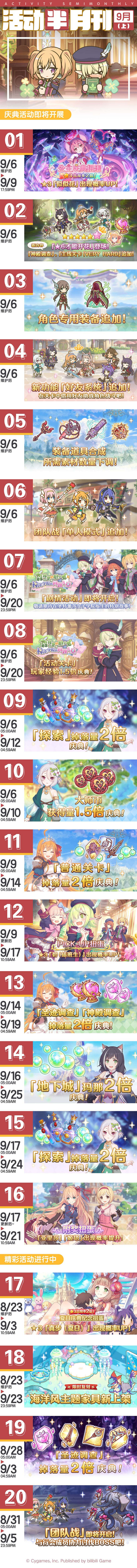 《公主連結》活動半月刊九月上 NNK卡池好朋友部6星開花 《公主連結》活動半月刊九月上 NNK卡池好朋友部6星開花