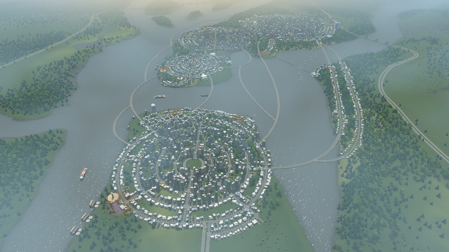 《大都會:天際》環形城市建造圖及完美圓形道路畫法攻略 《大都會:天際》環形城市建造圖及完美圓形道路畫法攻略