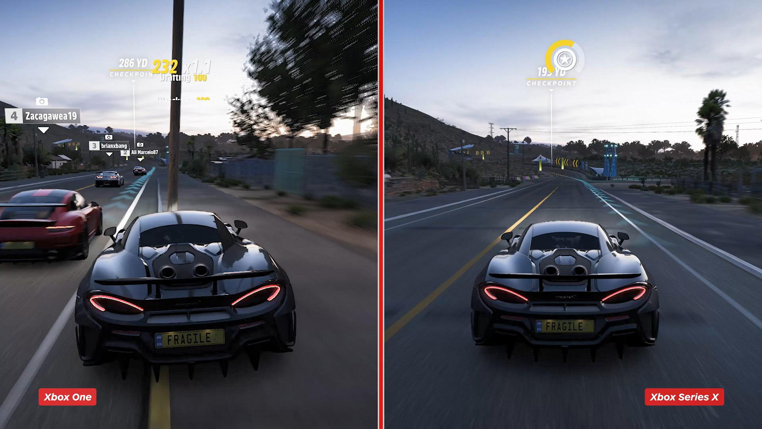 《極限競速:地平線5》Xbox one與Xbox Series X實機運行對比 《極限競速:地平線5》Xbox one與Xbox Series X實機運行對比