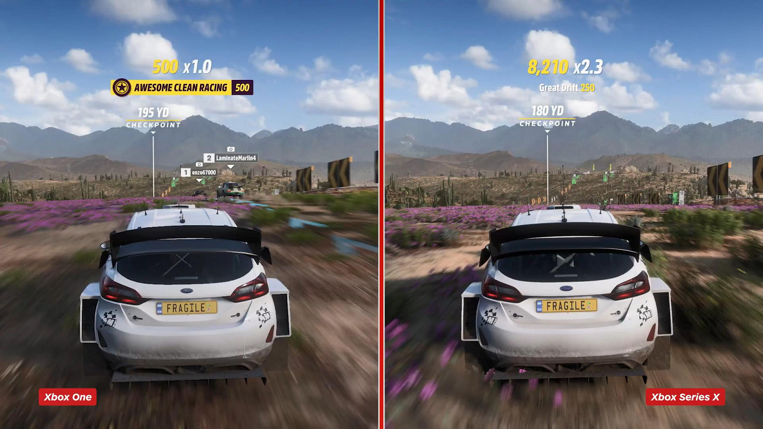 《極限競速:地平線5》Xbox one與Xbox Series X實機運行對比 《極限競速:地平線5》Xbox one與Xbox Series X實機運行對比