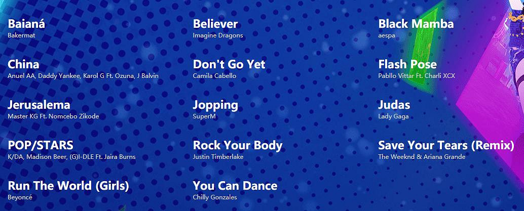 《Just Dance2022》今日發售 官方發佈完整歌單預告片 《Just Dance2022》今日發售 官方發佈完整歌單預告片