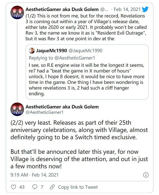 《惡靈古堡8》ns能玩嗎 ns是否能玩介紹