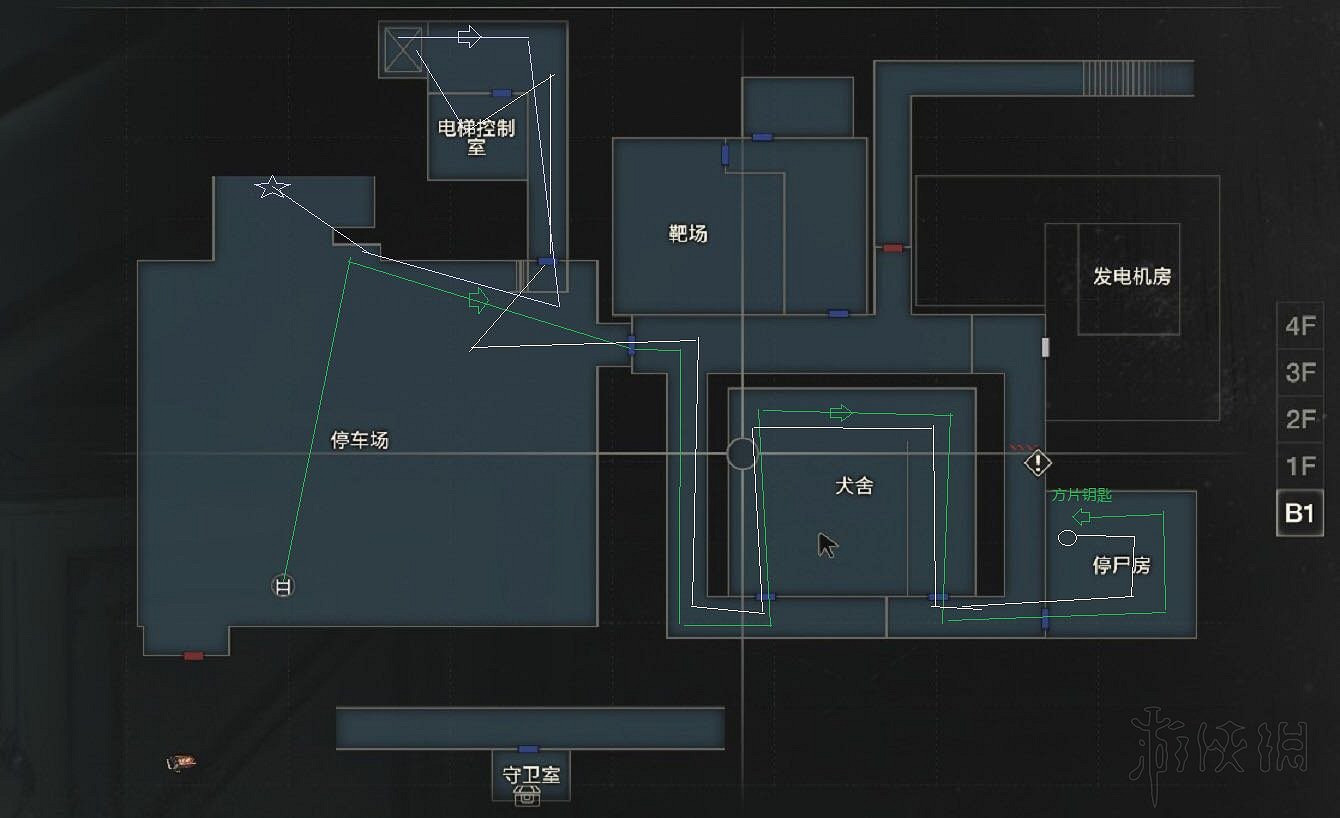 《惡靈古堡2重製版》克萊爾表關警察局路線地圖示注及說明 《惡靈古堡2重製版》克萊爾表關警察局路線地圖示注及說明