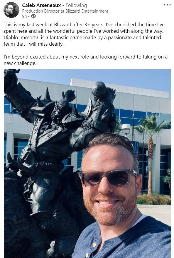 《暗黑破壞神：永生不朽》首席製作人離開暴雪