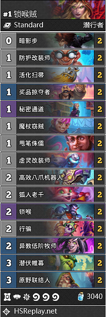 《爐石戰記》鎖喉賊卡組搭配推薦 鎖喉賊卡組怎麽玩